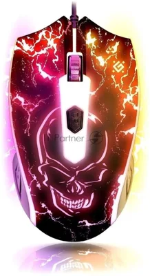 Мышь проводная Defender Overmatch GM-069 черный, 2400 dpi, USB, кнопки - 4
