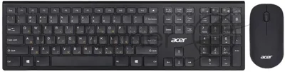 Комплект клавиатура+мышь Acer OKR030 беспроводной, USB, 1200 DPI, чёрный