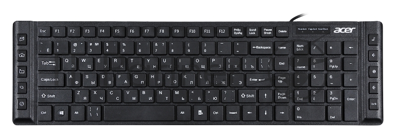 Клавиатура проводная Acer OKW010 ZL.KBDEE.002, USB, черный
