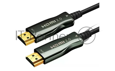 Кабель HDMI AOC-HM-HM-40M Wize, оптический, 40 м, 4K/60HZ, v.2.0, ARC, 19M/19M, черный, коробка