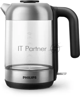 Чайник электрический Philips HD9339/80 1.7 л, 2200 Вт, прозрачный (корпус: стекло)