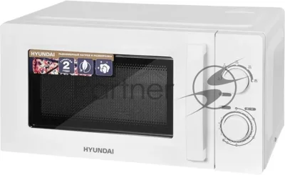 Микроволновая печь Hyundai HYM-M2005 белый, 20 л, 700 Вт, переключатели - поворотный механизм