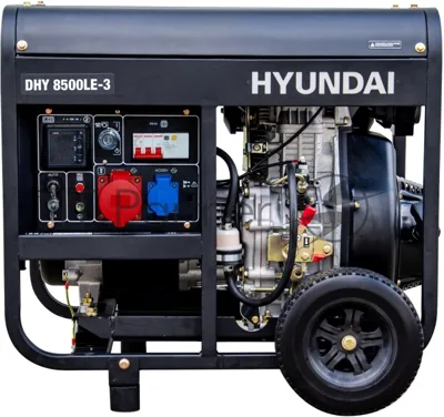 Электрогенератор дизельный Hyundai DHY 8500LE-3, 7.2 кВт,