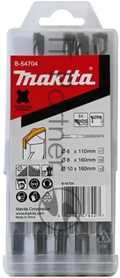 Набор буров Makita B-54704 по бетону/камню (5пред.) для перфораторов