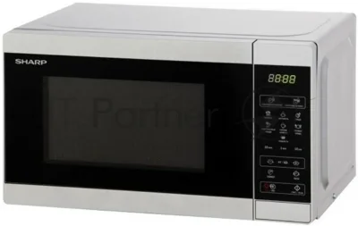Микроволновая печь Sharp R-2800RSL серебристый, 20 л, 800 Вт, переключатели - сенсор