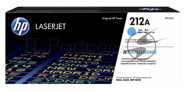 Картридж лазерный Cartridge HP 212A для CLJ Enterprise M554/M555/M578, голубой (4 500 стр.)