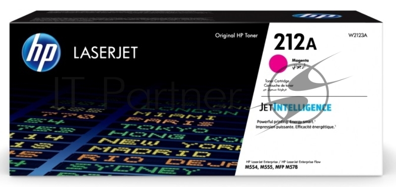 Картридж лазерный Cartridge HP 212A для CLJ Enterprise M554/M555/M578, пурпурный (4 500 стр.)