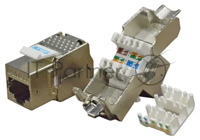 Модуль Keystone RJ45, Cat.5E, STP, 180 градусов