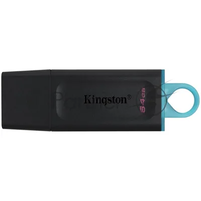 Флешка USB Kingston DataTraveler Exodia (DTX/64GB), 64Gb, USB 3.2 Gen 1, R/W 200/60, черный/бирюзовый