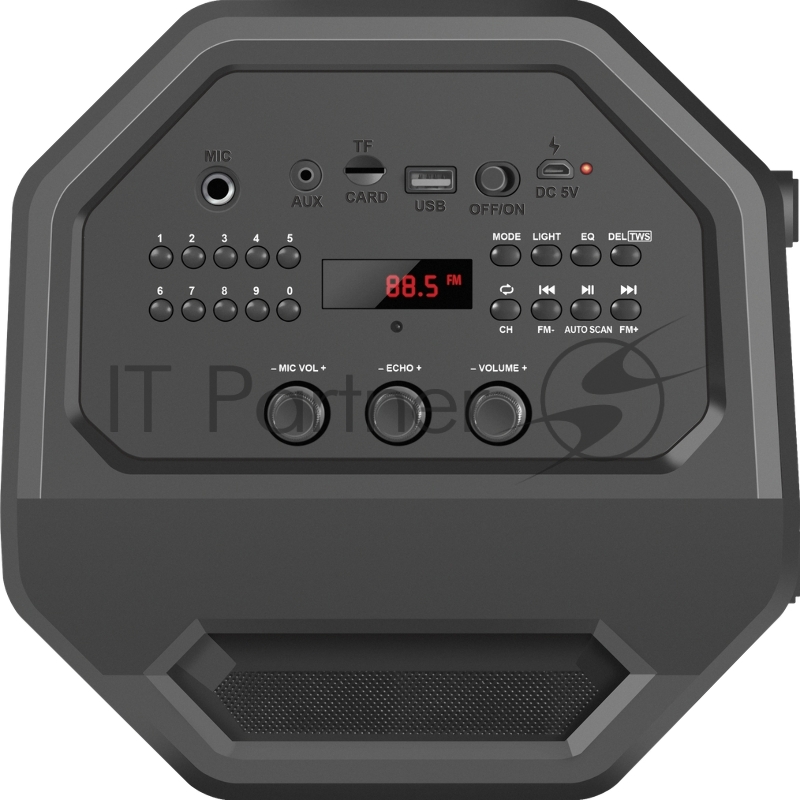 Портативная акустика Defender Rage 50 Вт Light/BT/FM/USB/LED/TWS черный