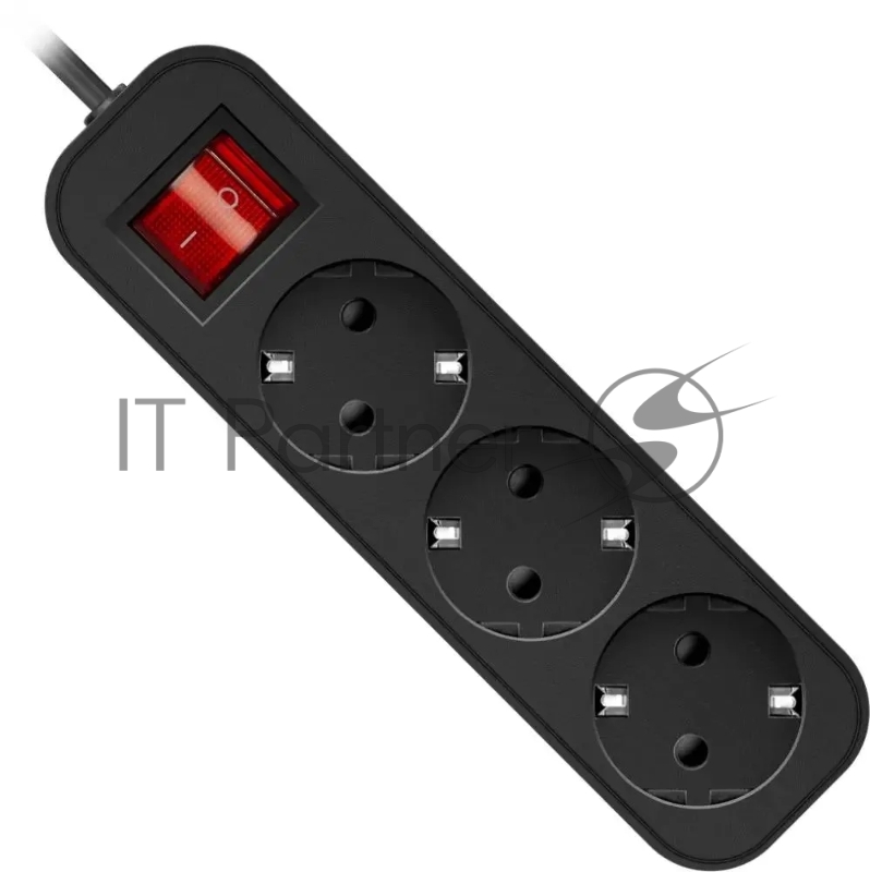 Удлинитель Defender G350 черный, 5 м, EURO, 3 розетки, 2200 Вт