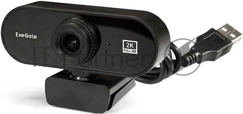 Веб-камера ExeGate Stream C940 2560x1440, 30 кадр/с, USB Type-A, микрофон (шумоподавление), универсальное крепление, штатив в комплекте