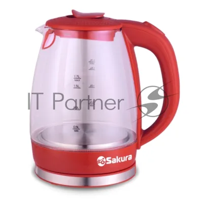 Чайник электрический Sakura SA-2717R 1.7 л, стекл подсв