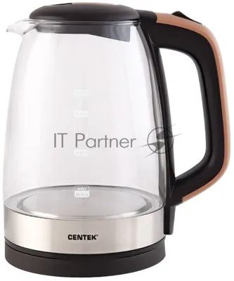 Электрочайник Centek CT-0065 бежевый, 1.7 л, 2200 Вт, скрытый нагревательный элемент