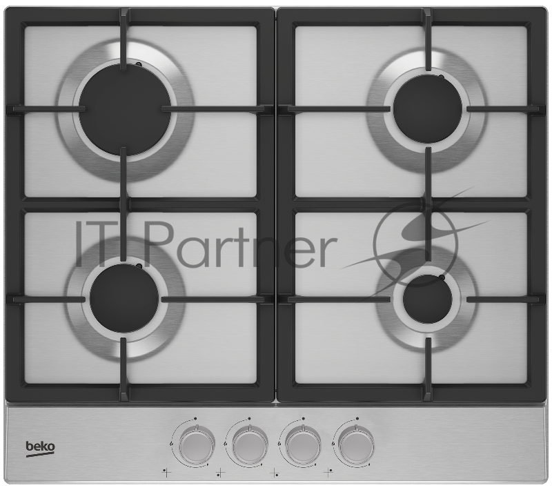Газовая варочная поверхность Beko HIAG 64225 SX, 4 конфорки, нержавеющая сталь, 7400 Вт