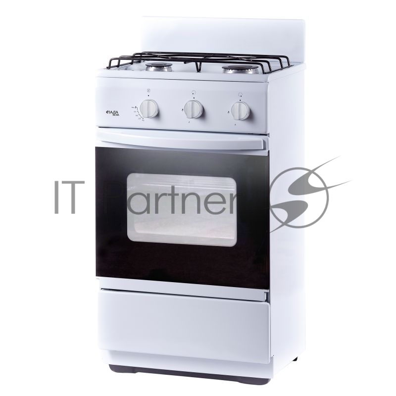 Плита газовая Лада Nova CG 32013 W белый, конфорок 2 газовых, духовка 30 л, 50 см x 85 см x 40 см
