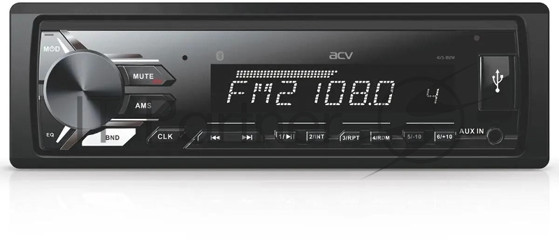 Автомагнитола ACV AVS-812BA, 1 DIN, Bluetooth, USB Type-A, AUX