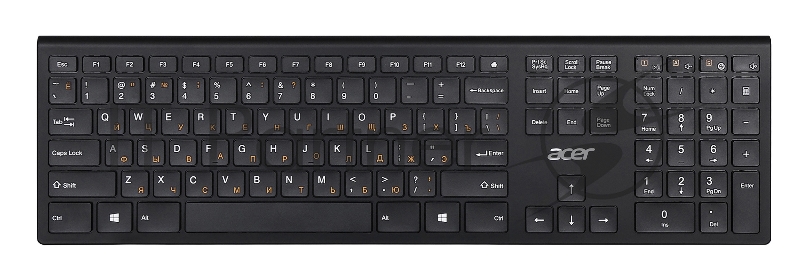 Клавиатура беспроводная Acer OKR020, USB, Радиоканал, черный
