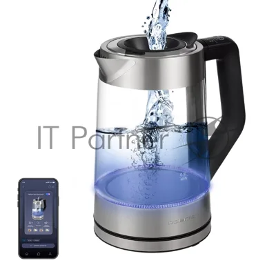Чайник электрический POLARIS PWK1725CGLD WIFI IQ Home, 1,7 л, 2200 Вт, стекло