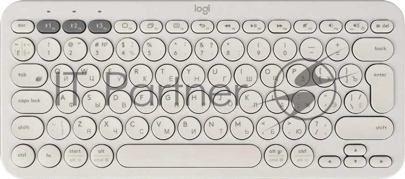 Клавиатура беспроводная Logitech K380, Bluetooth, белый