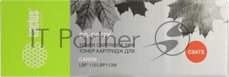 Картридж лазерный Cactus CS-C047X черный (4000 стр.) для Canon LBP112/LBP113W