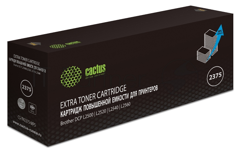Картридж лазерный Cactus CS-TN2375-MPS черный (10400 стр.) для Brother DCP L2500/L2520/L2540/L2560