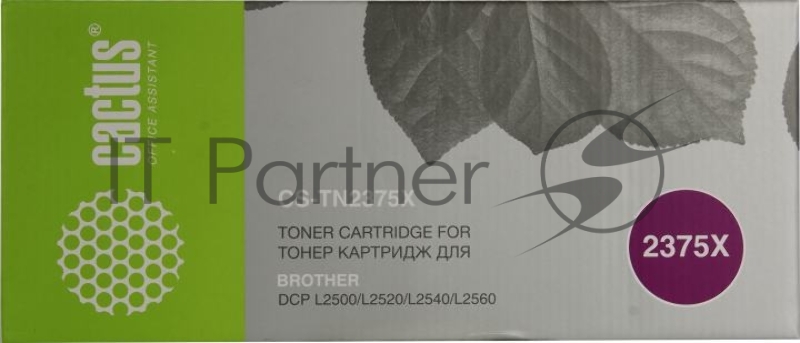 Картридж лазерный Cactus CS-TN2375X черный (5200 стр.) для Brother DCP L2500/L2520/L2540/L2560