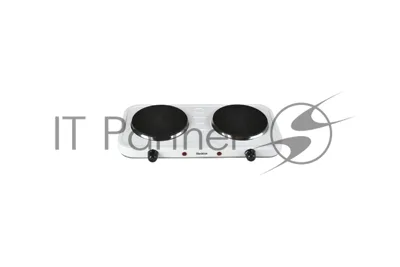 Плита настольная электрическая Blackton Bt HP217W белый, 2 кВт, ТЭН, конфорки - 2, эмаль, поворотные переключатели
