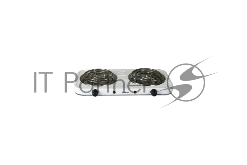 Плита настольная электрическая Blackton Bt HP205W белый, 2 кВт, ТЭН, конфорки - 2, эмаль, поворотные переключатели