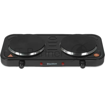 Плита настольная электрическая Blackton Bt HP218B черный, 2 кВт, ТЭН, конфорки - 2, эмаль, поворотные переключатели