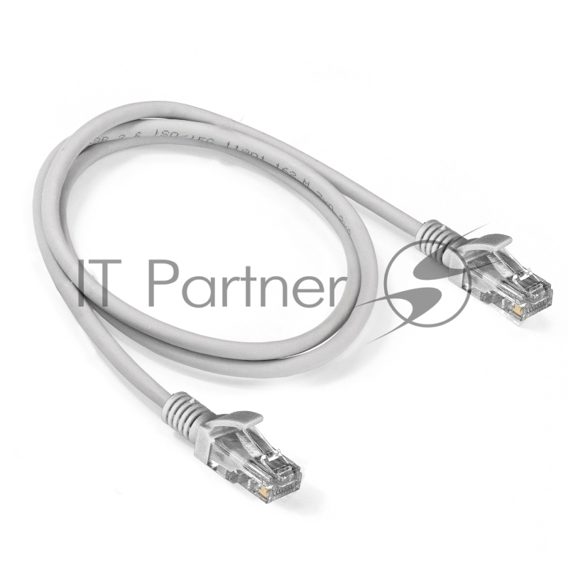 Патч-корд ExeGate EX286381RUS UTP-RJ45-RJ45-5e-1M-LSZH-GY, UTP, cat.5e, LSZH, 1м, серый