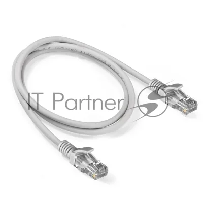 Патч-корд ExeGate EX286381RUS UTP-RJ45-RJ45-5e-1M-LSZH-GY, UTP, cat.5e, LSZH, 1м, серый