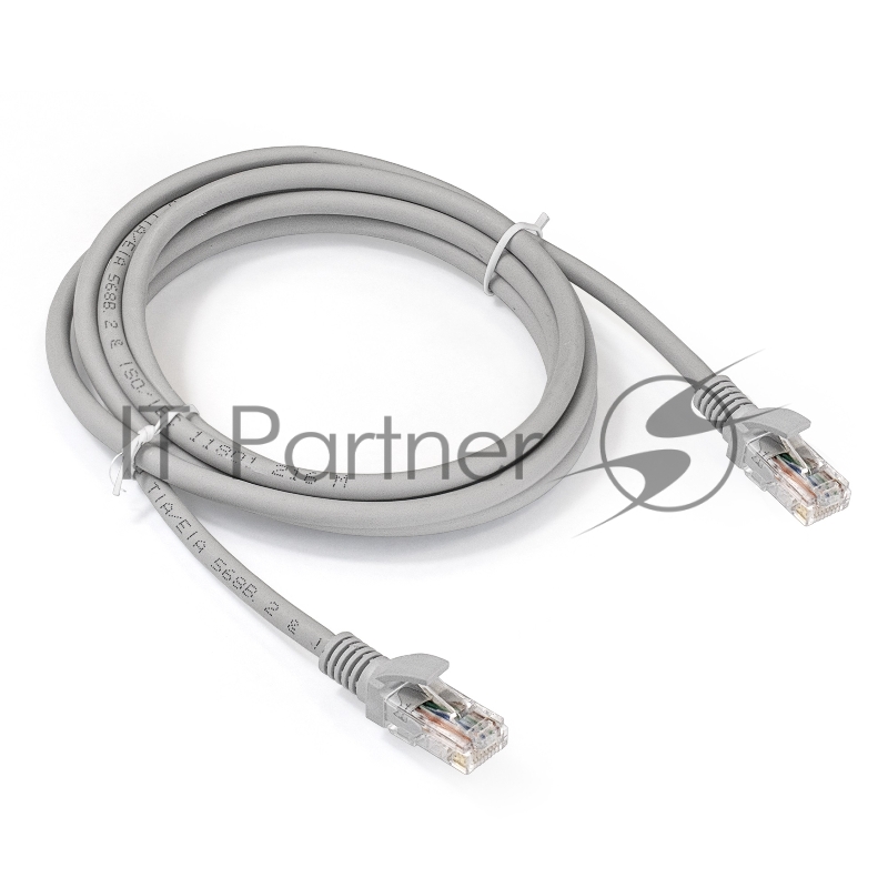 Патч-корд ExeGate EX286383RUS UTP-RJ45-RJ45-5e-2M-LSZH-GY, UTP, cat.5e, LSZH, 2м, серый