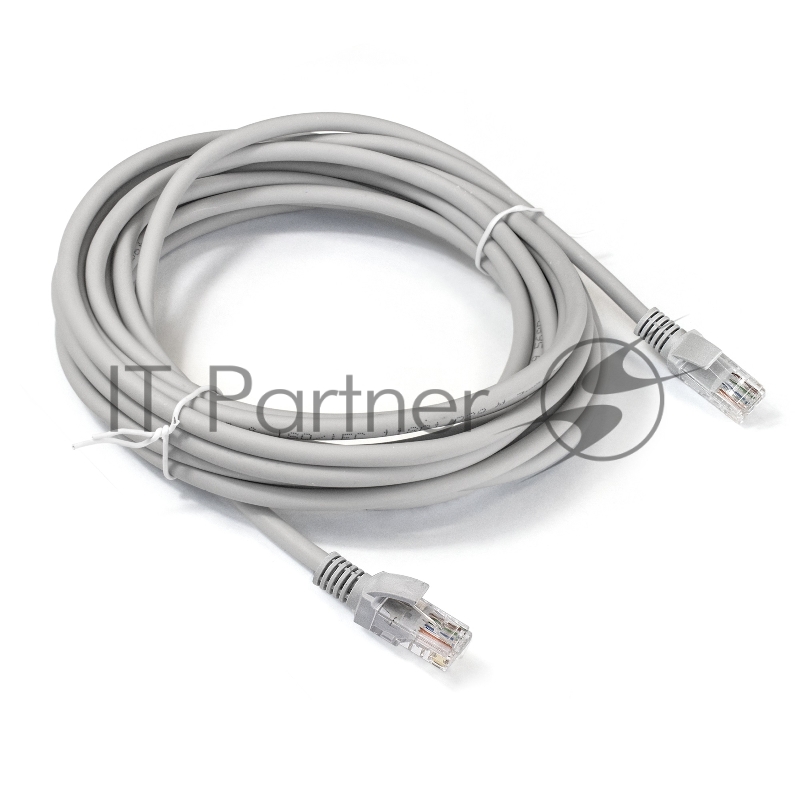 Патч-корд ExeGate EX286385RUS UTP-RJ45-RJ45-5e-5M-LSZH-GY, UTP, cat.5e, LSZH, 5м, серый