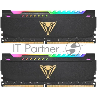 Оперативная память Patriot Viper Steel, DDR4, 64GB (2x32GB), 3600MHz, CL20, DIMM, с радиатором, RGB, черный