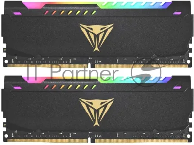 Оперативная память Patriot Viper Steel, DDR4, 32GB (2x16GB), 3600MHz, CL20, DIMM, с радиатором, RGB, черный
