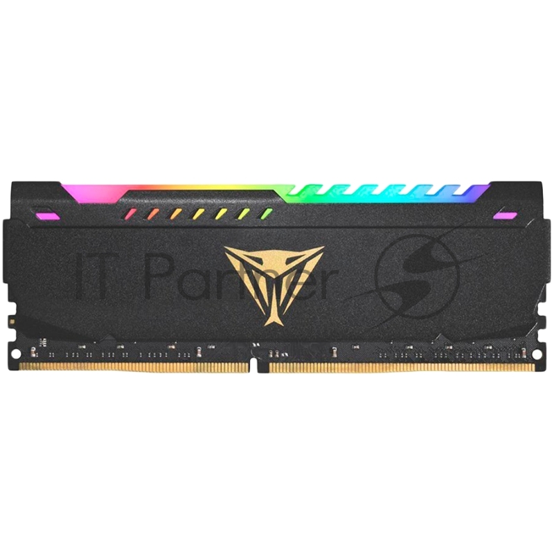 Оперативная память Patriot Viper Steel, DDR4, 16Gb (1x16GB), 3200MHz, CL18, DIMM, с радиатором, RGB, черный