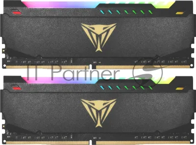 Оперативная память Patriot Viper Steel, DDR4, 16GB (2x8GB), 3200MHz, CL18, DIMM, с радиатором, RGB, черный