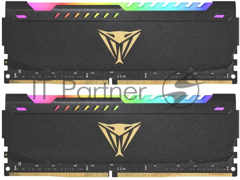 Оперативная память Patriot Viper Steel, DDR4, 16GB (2x8GB), 3600MHz, CL20, DIMM, с радиатором, RGB, черный