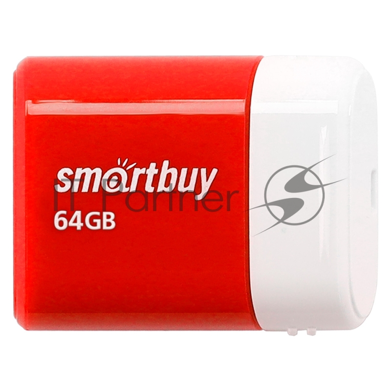 Флешка USB Smartbuy LARA Red (SB64GBLARA-R), 64Gb, USB 2.0, R/W 15/5, красный/белый