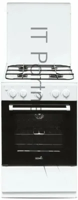 Плита газовая Cezaris ПГ 2150-04 белый, конфорок 4 шт, духовка 43 л, 51 см x 85 см x 55 см