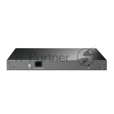 Коммутатор TP-Link 24-port Gigabit Managed PoE switch with 4 10G SFP+ ports, support 802.3af/at PoE, 1 console port, 19-inch rack mount, support L2/L2+ features.