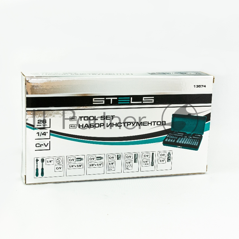Набор торцевых головок с трещоткой Stels 13574 1/4", 26 предм.