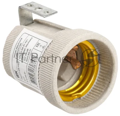 Патрон с держателем Е27 керамика IEK EPC15-04-01-K01 IEK