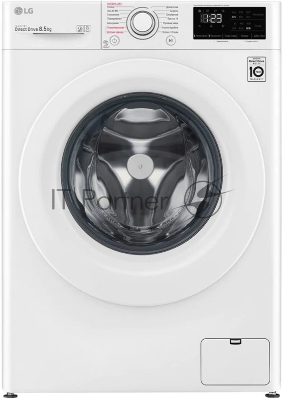 Стиральная машина LG F2V3GS3W белый, загрузка фронтальная 8,5 кг, 1200 об/мин., класс: А