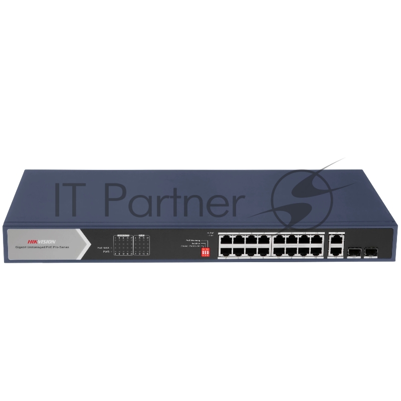Коммутатор Hikvision DS-3E0520HP-E, 12×1 Гбит/с PoE+ + 6×1 Гбит/с + 2×1 Гбит/с SFP, неуправляемый