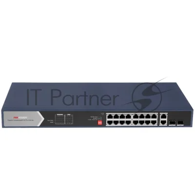 Коммутатор Hikvision DS-3E0520HP-E, 12×1 Гбит/с PoE+ + 6×1 Гбит/с + 2×1 Гбит/с SFP, неуправляемый