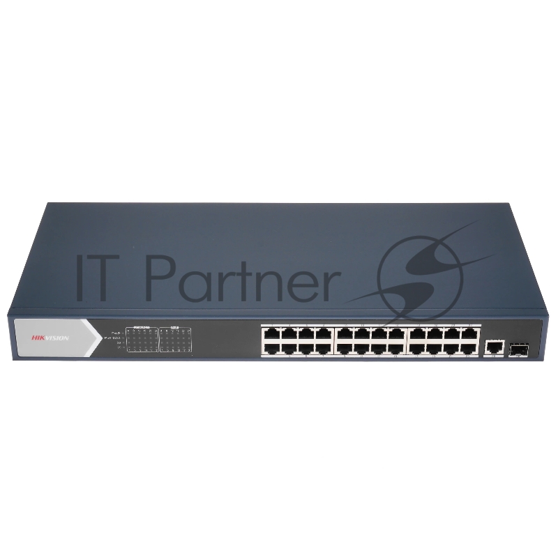Коммутатор Hikvision DS-3E0526P-E, 24×1 Гбит/с PoE+ + 1×1 Гбит/с SFP, неуправляемый