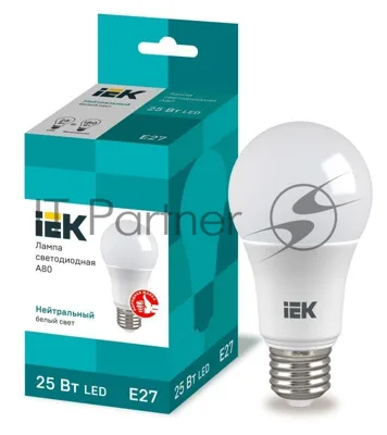 Лампа cветодиодная LED IEK LLE-A80-25-230-40-E27 A80 шар 25Вт 230В 4000К E27