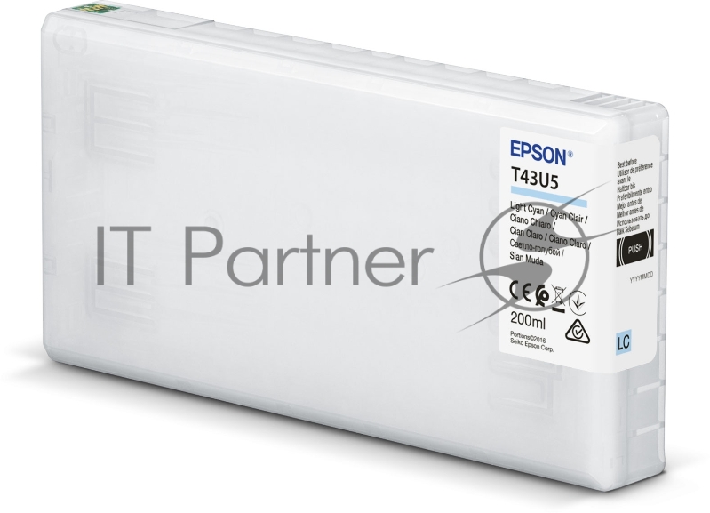 Картридж струйный Epson T43U (C13T43U540) светло-голубой (200 мл) для SureLab SL-D800